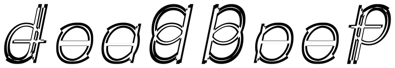 Ambigram for deadbeef in Sourcecodepro-lightit